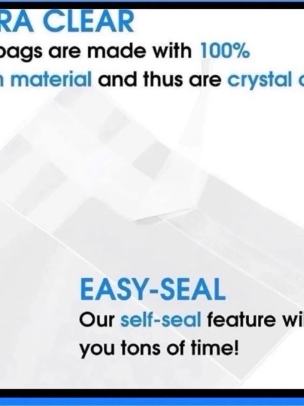 Clear Self-Sealing Resealable Cellophane Bags 4 x 6